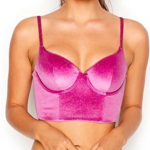 Pink Velvet Bustier